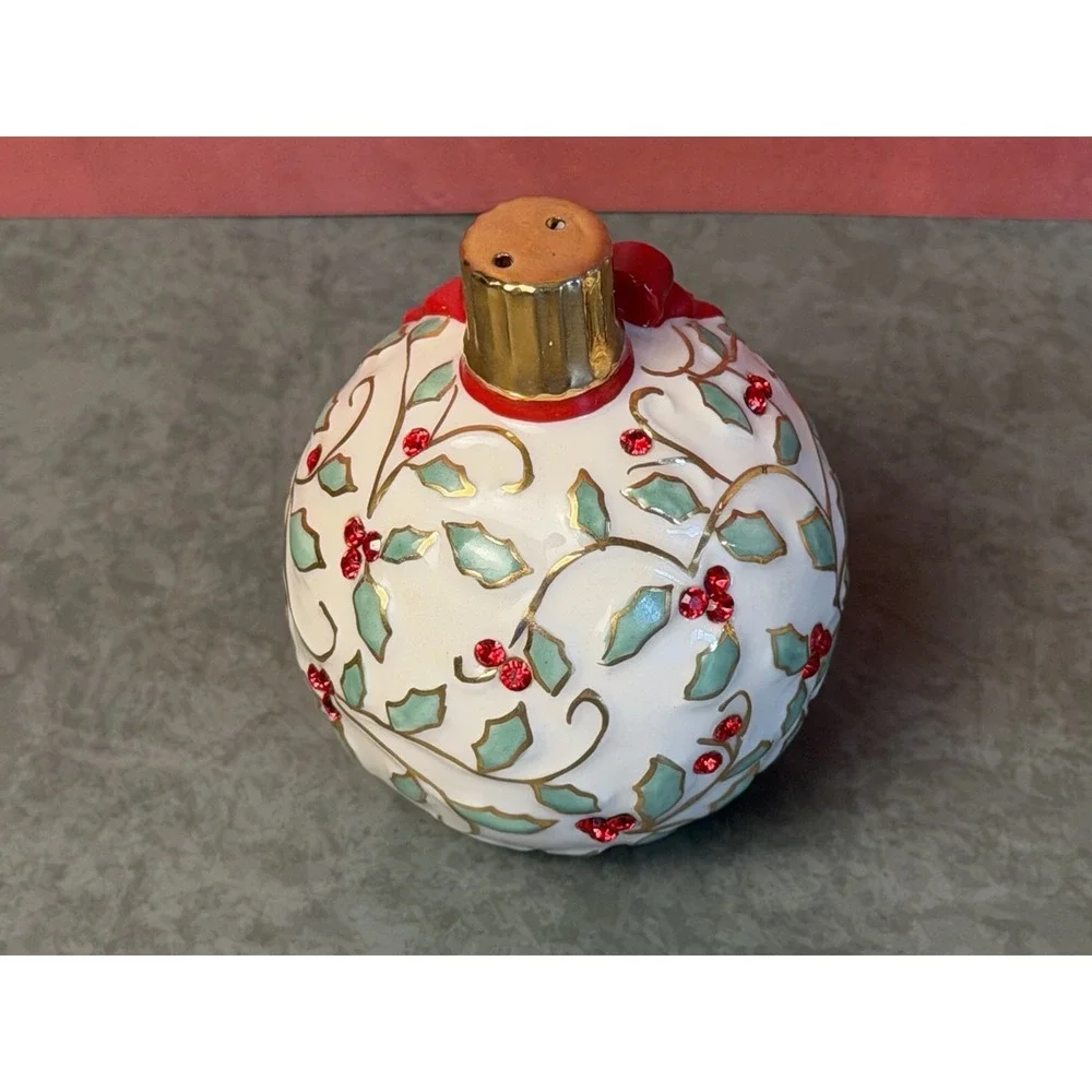 Lenox Christmas Bulb Salt & Pepper Shaker Set. Each Are  3